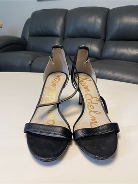 Sam Edelman Black Strappy Open-Toe Heels